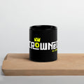 Crowned by Christ Black Glossy Mug - 11oz