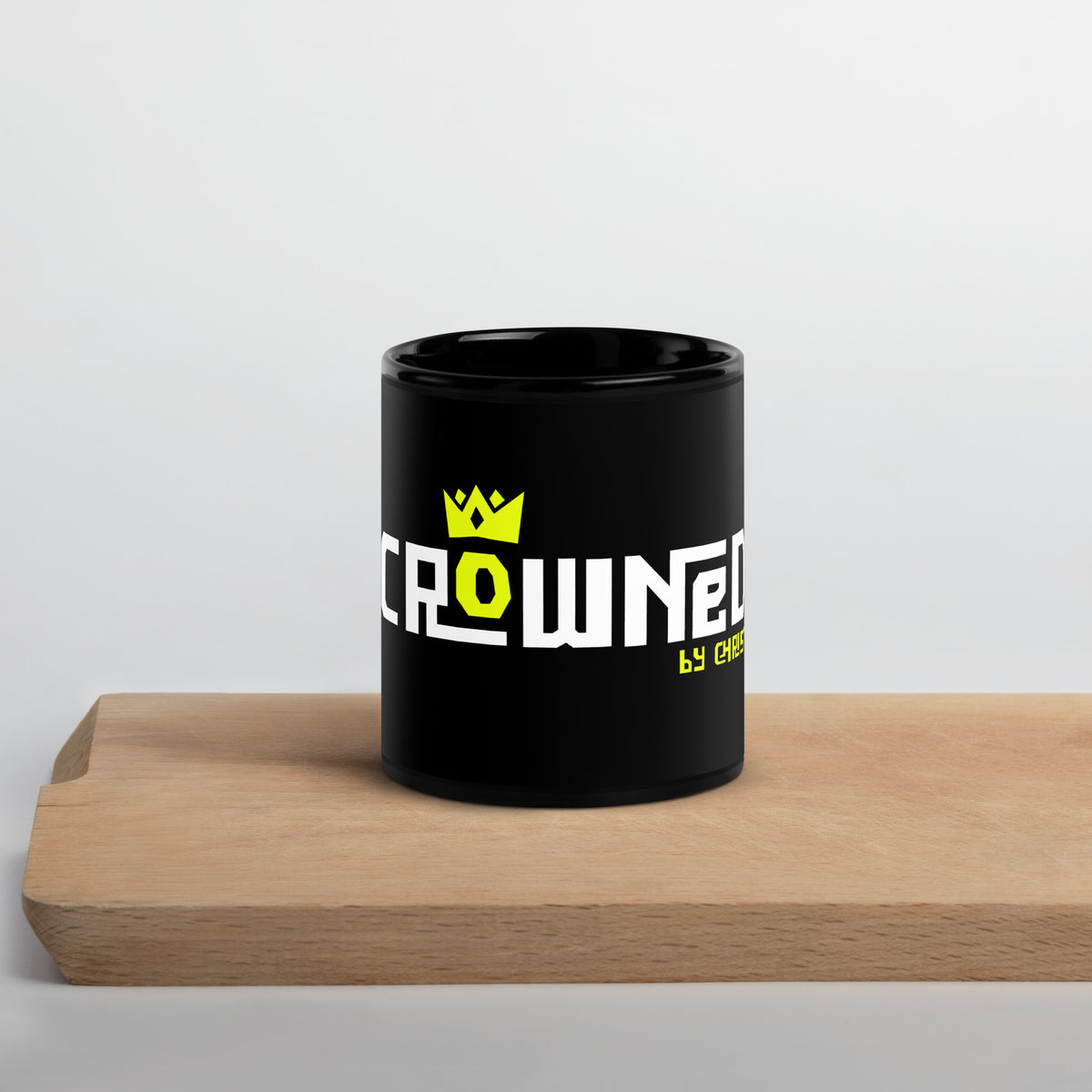 Crowned by Christ Black Glossy Mug - 11oz