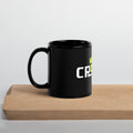 Crowned by Christ Black Glossy Mug - 11oz