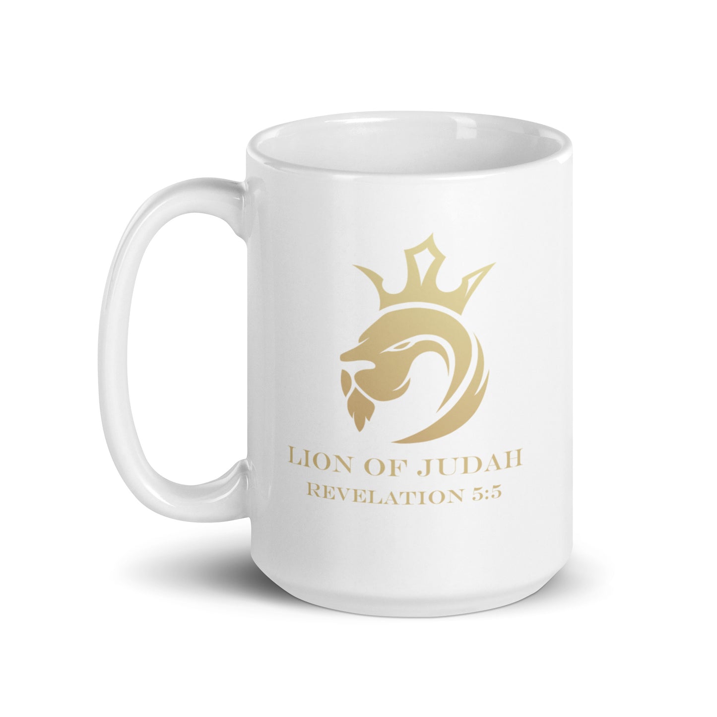 15oz Lion of Judah White glossy mug