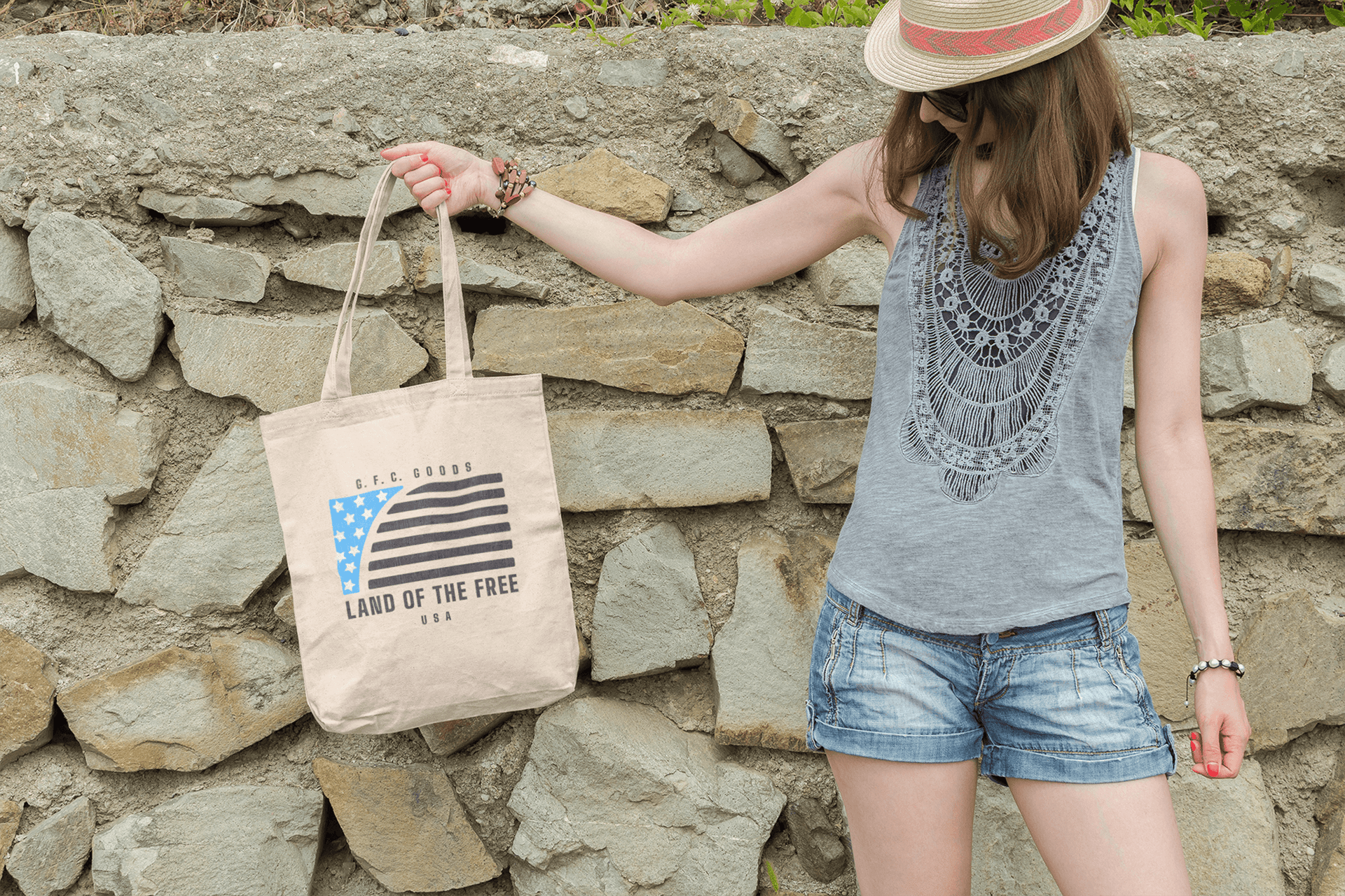 Land of the Free Canvas Tote Bag - GFCGoods